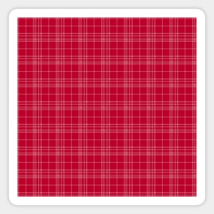 Dark Red White Checkered Plaid Fall Aesthetic Magnet